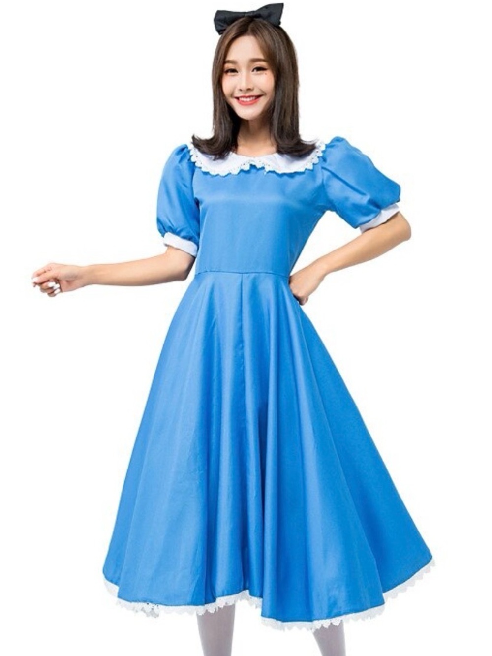 Disney 💙 ALICE IN WONDERLAND 💙 BLUE DRESS SIZE MEDIUM 🌟LIKE NEW🌟